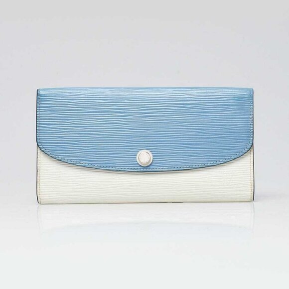 Louis Vuitton Handbags - Louis Vuitton Blue/White Epi Leather Emilie NM Wallet